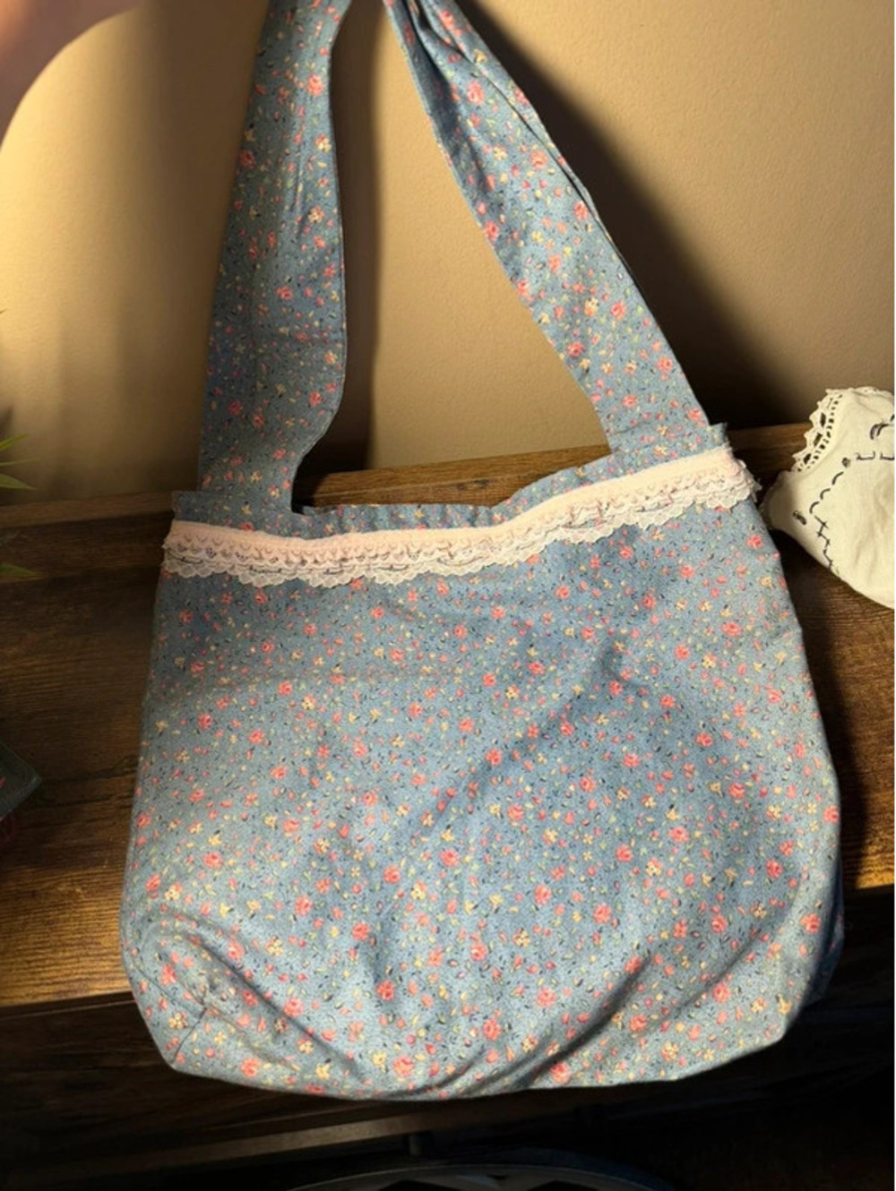 Hand sewn cotton bag